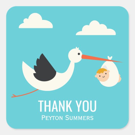 ストーク到着 スクエアシール (正面)