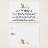 ストーク名門私立校風のディスプレイ赤ちゃんシャワー挿入ギフトカード (正面&裏面)