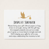 ストーク名門私立校風のディスプレイ赤ちゃんシャワー挿入ギフトカード (正面)