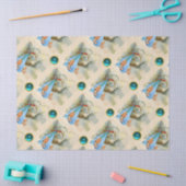 ストーク少年の赤ちゃんシャワー青い宝石 薄葉紙 (クラフト)