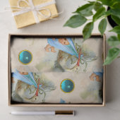 ストーク少年の赤ちゃんシャワー青い宝石 薄葉紙 (ギフト)