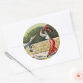 「ストーク攻撃」ラウンドステッカー(チャイルドフリー) ラウンドシール (封筒)