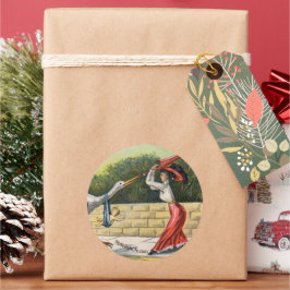 「ストーク攻撃」ラウンドステッカー（チャイルドフリー） ラウンドシール