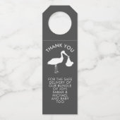 ストーク新生児サンキューナースボトルハンガーラベル ボトルネックタグ (正面)