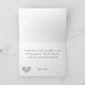 ストーク新生児ボーイグリーティングカード カード (内部)