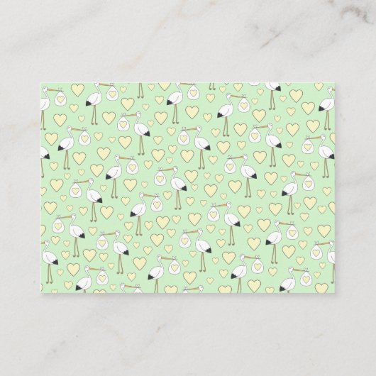 ストーク春ベビーシャワー エンクロージャーカード (裏面)