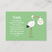 ストーク春ベビーシャワー エンクロージャーカード (正面)