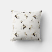 ストーク生まれたばかりの男の赤ちゃんガールパターン クッション (正面)