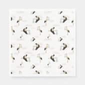 ストーク生まれたばかりの男の赤ちゃんガールパターン スタンダードランチョンナプキン (正面)