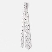 ストーク生まれたばかりの男の赤ちゃんガールパターン ネクタイ (裏面)