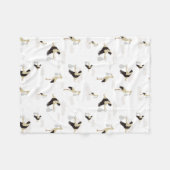 ストーク生まれたばかりの男の赤ちゃんガールパターン フリースブランケット (正面(横))