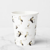 ストーク生まれたばかりの男の赤ちゃんガールパターン 紙コップ (左)