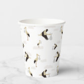 ストーク生まれたばかりの男の赤ちゃんガールパターン 紙コップ (正面)