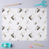 ストーク生まれたばかりの男の赤ちゃんガールパターン 薄葉紙 (クラフト)