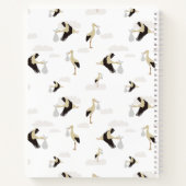 ストーク生まれたばかりの男の赤ちゃんガールメモリーズキーパーク ノートブック (裏面)