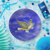 ストーク男の赤ちゃんシャワーブルースカイ ペーパープレート (パーティー)