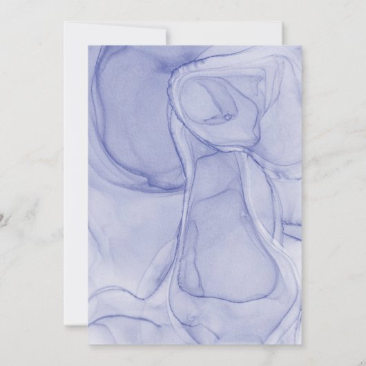 ストーク男女兼用ブルーレッドフローラベビーシャワーI 招待状 (裏面)