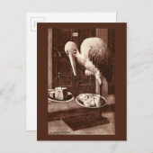 ストーク計量新生児ヴィンテージ 案内ポストカード (正面/裏面)