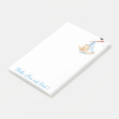 ストーク運のベビーおもしろいPost it Notes ポストイット (アングル)