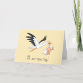 ストーク運のベビーが最初の自撮り黄色 カード (正面)