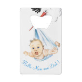 ストーク運のベビークレジットカードボトルオープナー クレジットカード栓抜き (裏面)