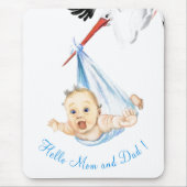 ストーク運のベビーマウスパッド マウスパッド (正面)