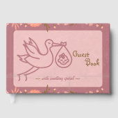 ストーク運のベビー赤ちゃんシャワー ゲストブック (正面)