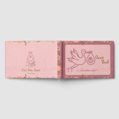 ストーク運のベビー赤ちゃんシャワー ゲストブック (全面)