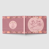 ストーク運のベビー赤ちゃんシャワー ゲストブック (全面)