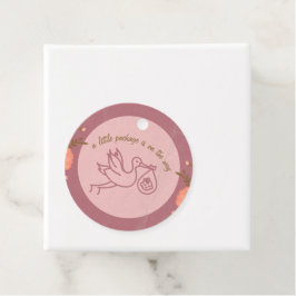 ストーク運のベビー赤ちゃんシャワー フェイバータグ