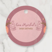 ストーク運のベビー赤ちゃんシャワー フェイバータグ (裏面)