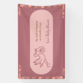 ストーク運のベビー赤ちゃんシャワー 横断幕 (縦)