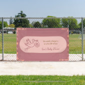 ストーク運のベビー赤ちゃんシャワー 横断幕 (インサイチュ)