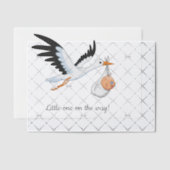 ストーク運の赤ちゃんシャワーインサート ベラム紙招待状 (オフセット (招待状))