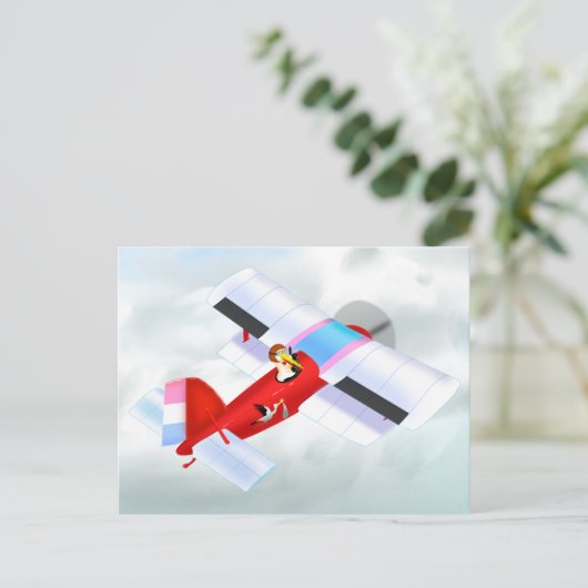 ストーク飛行機はがき ポストカード (スタンド正面)