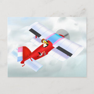 ストーク飛行機はがき ポストカード