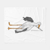 ストーク魚釣りフィッシャー魚釣りロッド フリースブランケット (正面(横))