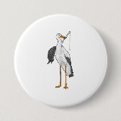 ストーク魚釣りフィッシャー魚釣りロッド 缶バッジ (正面)