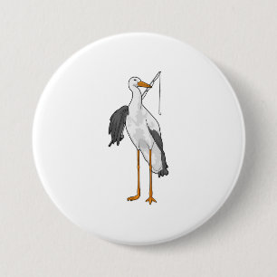 ストーク魚釣りフィッシャー魚釣りロッド 缶バッジ