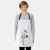 ストーク・アズ・フィッシャーと魚釣り・ロッド エプロン (着用した状態)