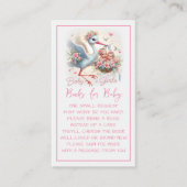 ストーク、ベビーガール、フラワーとツイン・ガールだ エンクロージャーカード (正面)