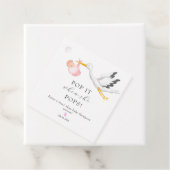 ストーク |ベビーシャワーメッセージカード フェイバータグ (インサイチュ)