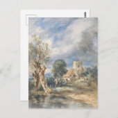 ストーク・ポゲス教会(1834年)ジョン・巡査 ポストカード (正面/裏面)