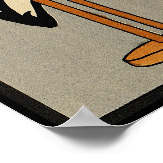 ストーク – 古代カラフル書本イラストレーション ポスター (角)