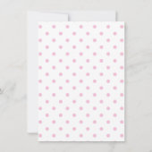 ストーク |水彩ベビーガールシャワー 招待状 (裏面)