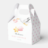 ストーク |水彩男の赤ちゃんシャワー フェイバーボックス (正面サイド)