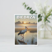 ストークinビエブルザ国立公園ポーランドトラベル ポストカード (スタンド正面)