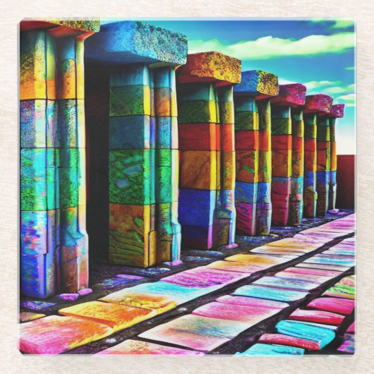 ストーサイケデリックン ガラスコースター (正面)