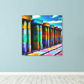 ストーサイケデリックン キャンバスプリント (インサイチュ (ウッドフロア))