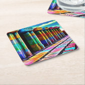 ストーサイケデリックン スクエアペーパーコースター (アングル)